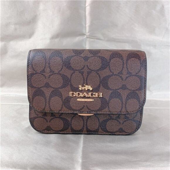 Coach C5592 Mini Brynn Crossbody In Signature Canvas Brown/Black - Picture 2 of 6